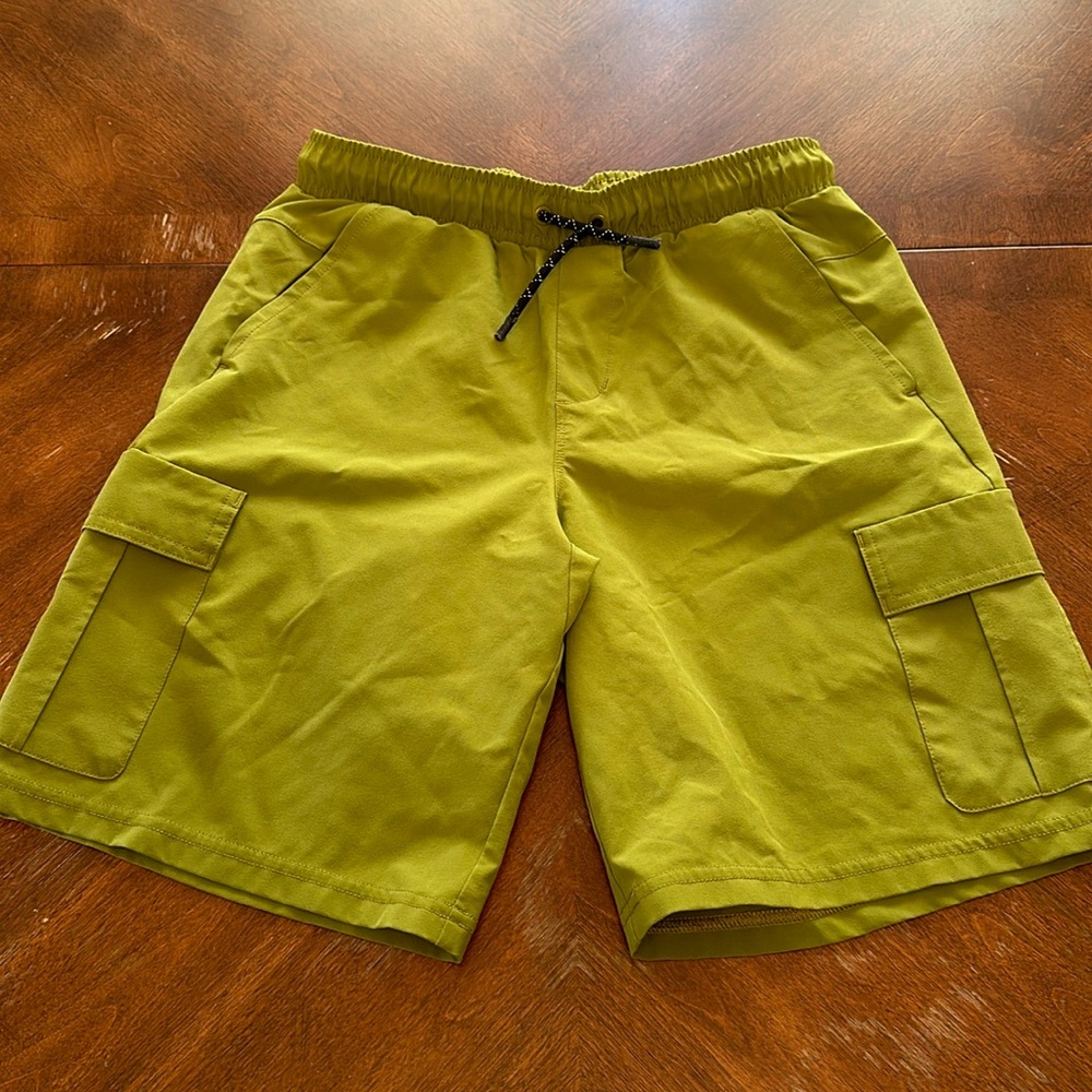 Green Workout Cargo Shorts